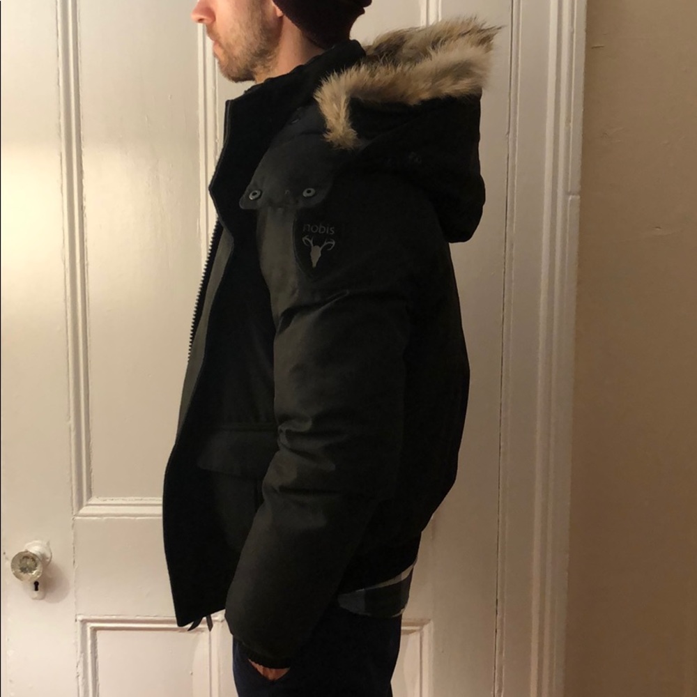 Nobis Higgins bomber jacket-size XS- heather black - Picture 3 of 8